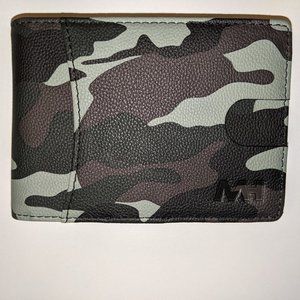 Faux Leather Wallet with Money Clip